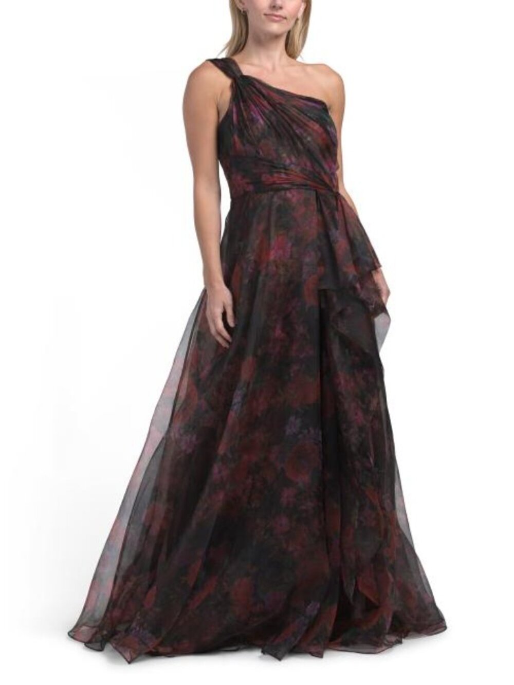 THEIA Rue One Shoulder Gown